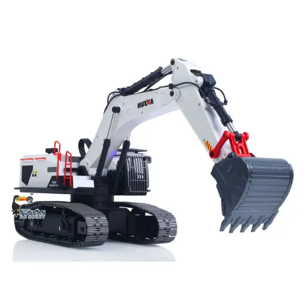 1/14 HUINA RC Metal Excavator Ready to Run Toys 1594 Radio Lights Sound Battery 28CH Sound W/ Bucket Drill Round Wood Garb Gifts