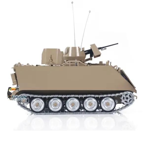 TD 1/16 RC Tank M2412-B M113A1 ACAV 360 Turret Rotation Infrared Metal Wheels Gearbox Smoke Unit Radio Control Military Model