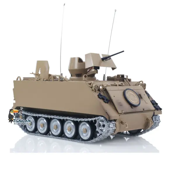 TD 1/16 RC Tank M2412-B M113A1 ACAV 360 Turret Rotation Infrared Metal Wheels Gearbox Smoke Unit Radio Control Military Model