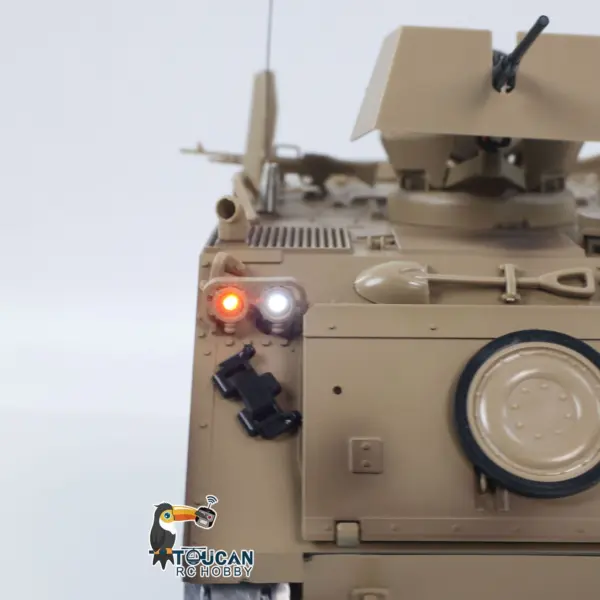 TD 1/16 RC Tank M2412-B M113A1 ACAV 360 Turret Rotation Infrared Metal Wheels Gearbox Smoke Unit Radio Control Military Model
