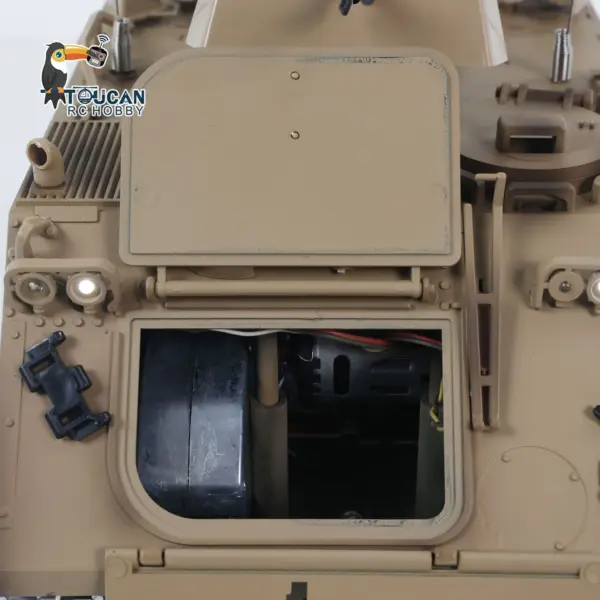 TD 1/16 RC Tank M2412-B M113A1 ACAV 360 Turret Rotation Infrared Metal Wheels Gearbox Smoke Unit Radio Control Military Model