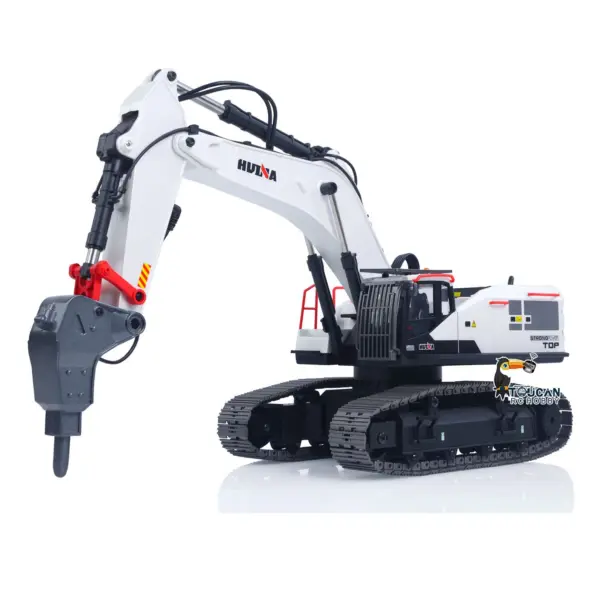 1/14 HUINA RC Metal Excavator Ready to Run Toys 1594 Radio Lights Sound Battery 28CH Sound W/ Bucket Drill Round Wood Garb Gifts