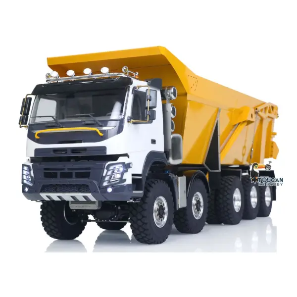 JDM 219 1/14 Metal Radio Controlled Hydraulic Dumper Truck 10X10 10X6 RC Tipper 3Speed Axles Transfer Case Differential Locks