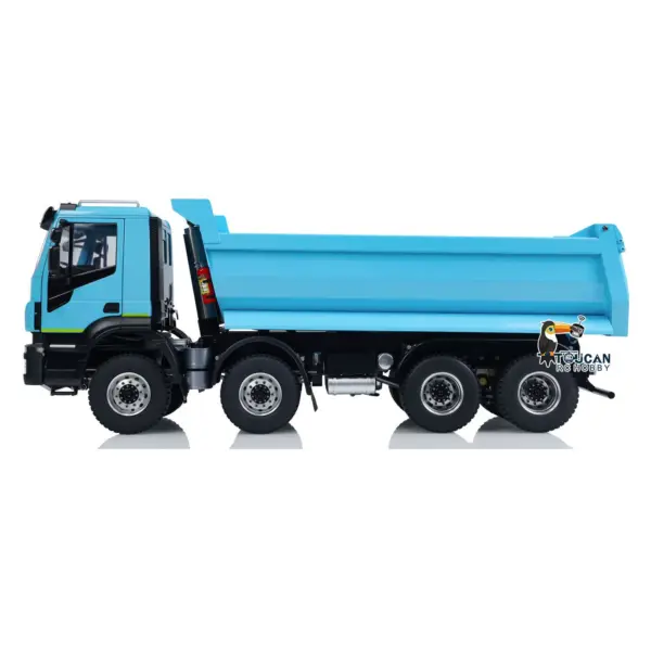 1/14 8x4 Metal Hydraulic RC Dump Truck 2-speed Radio Control Tipper Car Simulation DIY Model Painted ESC Servo Motor