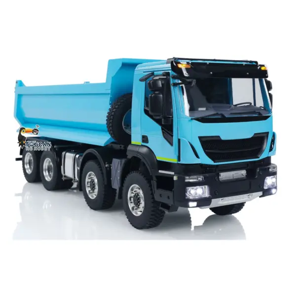1/14 8x4 Metal Hydraulic RC Dump Truck 2-speed Radio Control Tipper Car Simulation DIY Model Painted ESC Servo Motor