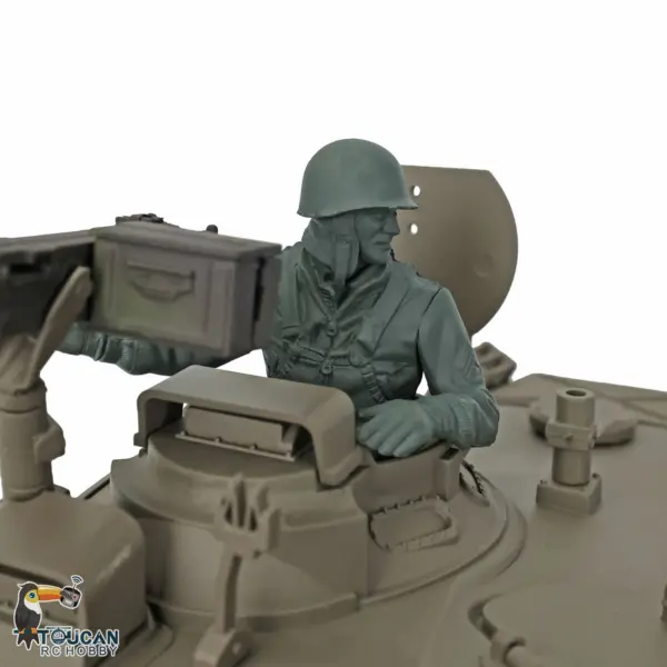 Henglong 1/16 7.0 Upgraded RC Tank Walker USA Bulldog 3839 RTR Remote Control Tank W/ Smoking Steel Gearbox Metal Tracks Sproket
