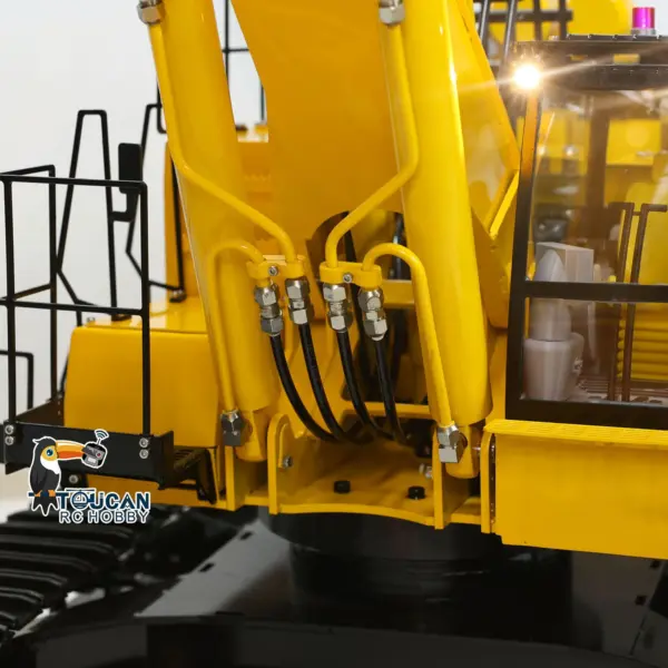 1/8 Scale PC1250 RC Hydraulic Excavator Metal Heavy Duty Construction Vehicle Assembled and Painted Light System
