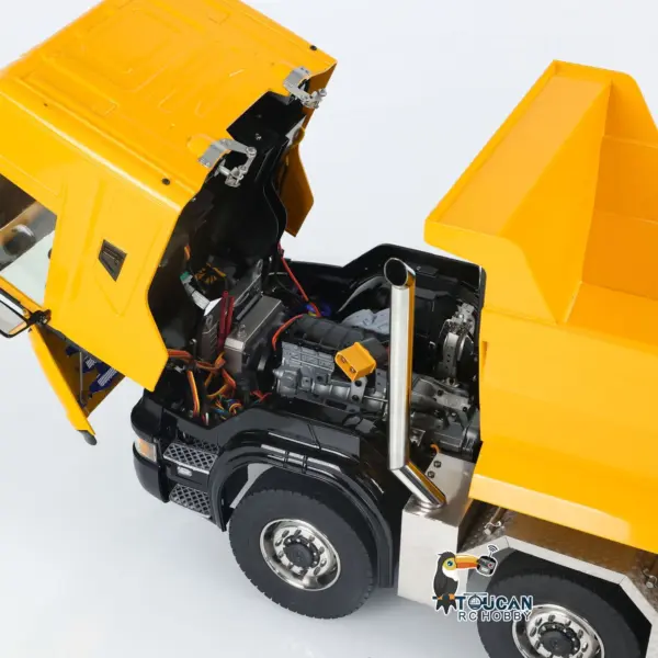 Metal 1/14 Scale Remote Control Hydraulic Dump Truck 8x8 Full Tipper Car Differential Dumper
