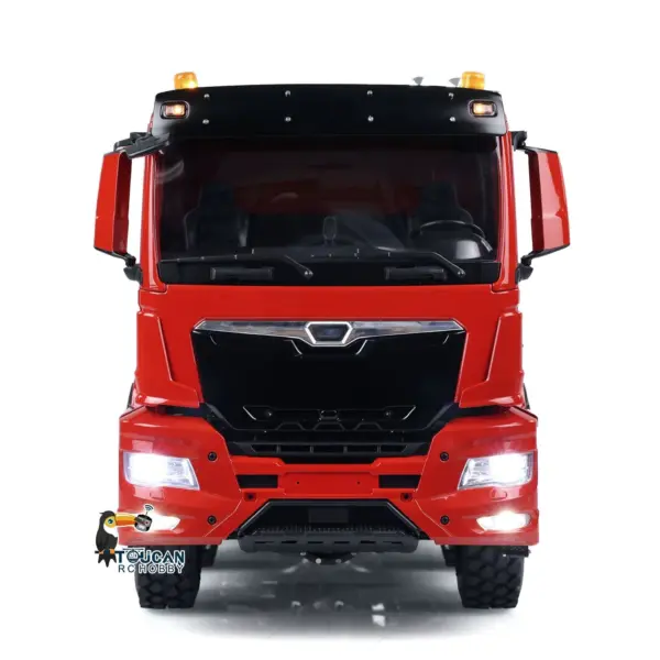 Customized LESU 1/14 RTR RC Hydraulic Dump Truck Metal Cabin Chassis 8X8 Sound Lights Smoke Assembled and Painted FS I6S Motor Servo ESC