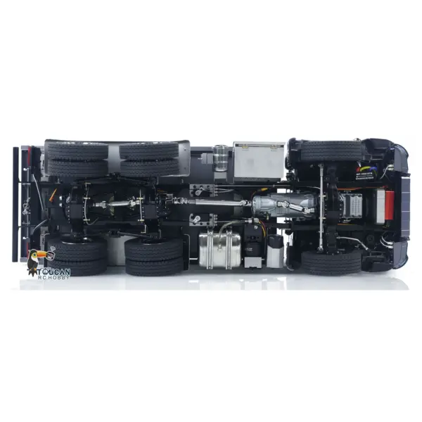 1/14 6x6 TOUCAN Hydraulic RC Dump Truck Metal Radio Controlled Tipper Car Differential Lock Light Sound FlySky I6S
