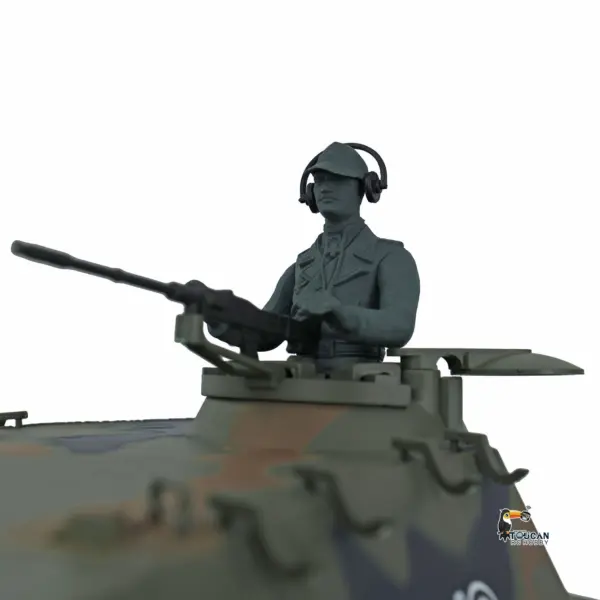 Henglong 1/16 Customized RC Tank 7.0 German Panther Tank 3819 w/ 360Degrees Rotating Turret Metal Tracks Idler Sproket Road Wheels