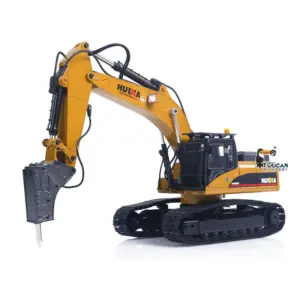 HUINA New Upgrade 580 1/14 Metal Excavator Model Engineering Vehicle Electric Ball Grabber 360 Rotating Shear Claw Sound Lights