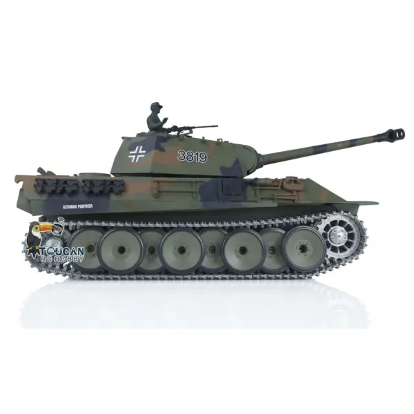 2.4G Henglong 1/16 7.0 3819 German Panther RTR RC Tank Radio Controlled Model W/ Sprocket Idler Wheels Infrared Receiver