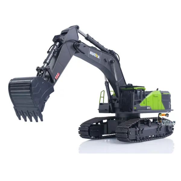 HUINA Plastic 1/14 Metal RC Excavator 1593 28CH 2.4Ghz Radio Controlled Electric Lifting Construction Vehicle Truck Toy Model Simulated Light Sound Battery Gift