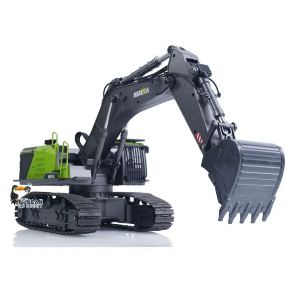 HUINA Plastic 1/14 Metal RC Excavator 1593 28CH 2.4Ghz Radio Controlled Electric Lifting Construction Vehicle Truck Toy Model Simulated Light Sound Battery Gift