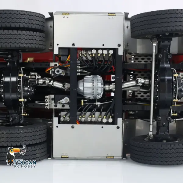 1/14 10x10 RC Hydraulic Crane Dump Truck Radio Control Full Dumper Lorry with U-shaped Short High Standard Bucket Timber Flatbed
