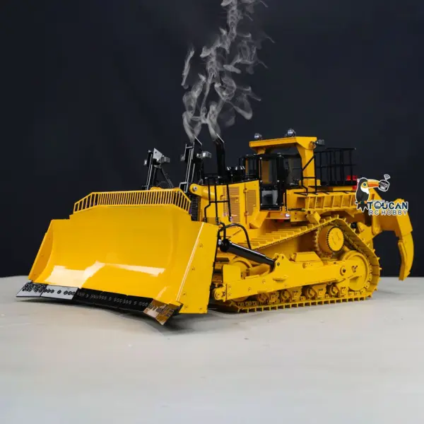 1/14 D11T 3-Plow RC Hydraulic Heavy-duty Bulldozer Remote Control Dozers PL18EV Sound Light Smoke Assembled and Painted