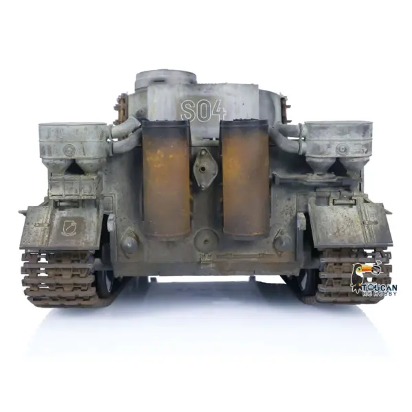 Henglong 1/16 Plastic Painted 7.0 RC Tank 3818 Tiger I Military Armored Vehicleual Spray Collection Model FPV 360 Turret