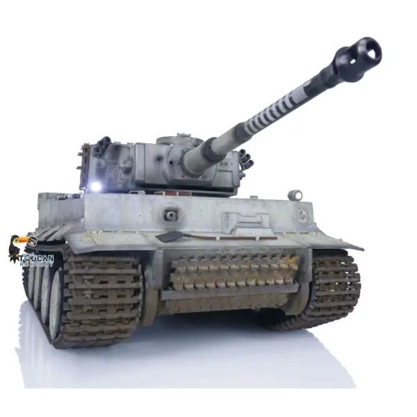 Henglong 1/16 Plastic Painted 7.0 RC Tank 3818 Tiger I Military Armored Vehicleual Spray Collection Model FPV 360 Turret