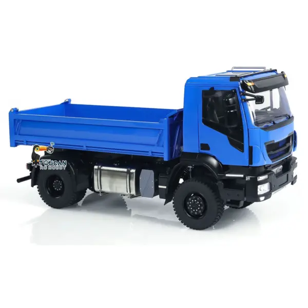 Metal 1/14 4x4 RC Hydraulic Dump Truck Customized Radio Control Tipper Car Simulation Model FlySky ST8 Assembled and Painted