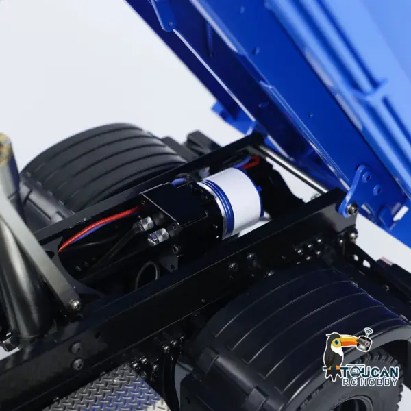 Metal 1/14 4x4 RC Hydraulic Dump Truck Customized Radio Control Tipper Car Simulation Model FlySky ST8 Assembled and Painted