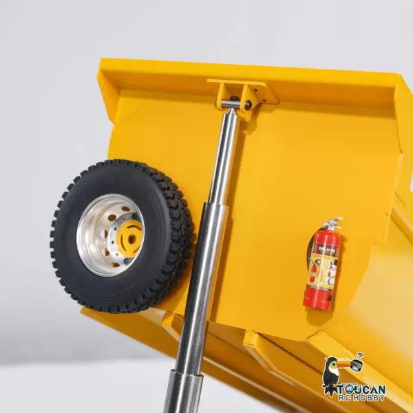 1/14 8x8 Hydraulic RC Dump Truck Metal Remote Control Tipper Car Assembled and Painted Sound Light 67x18.5x25cm