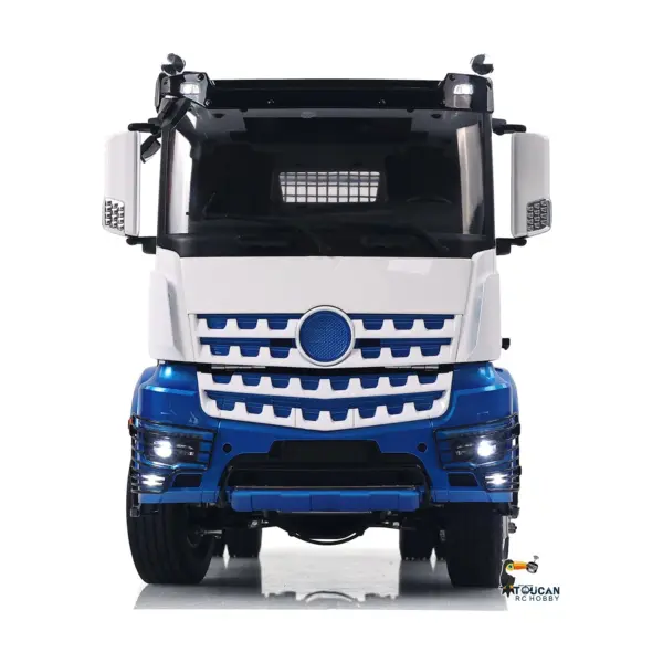 3Speed LESU Skip Loader 3363 Metal 4X4 Chassis 1/14 RC Hydraulic Swing Arm Garbage Dump Truck Light Sound Hub Reduction Axle