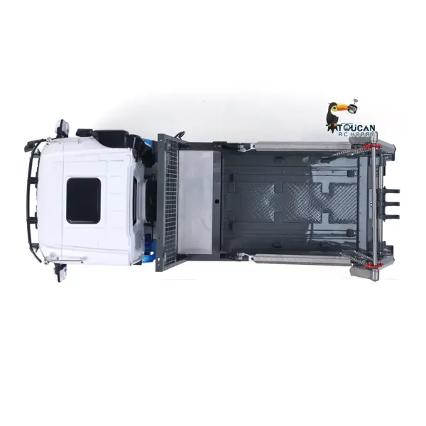 3Speed LESU Skip Loader 3363 Metal 4X4 Chassis 1/14 RC Hydraulic Swing Arm Garbage Dump Truck Light Sound Hub Reduction Axle