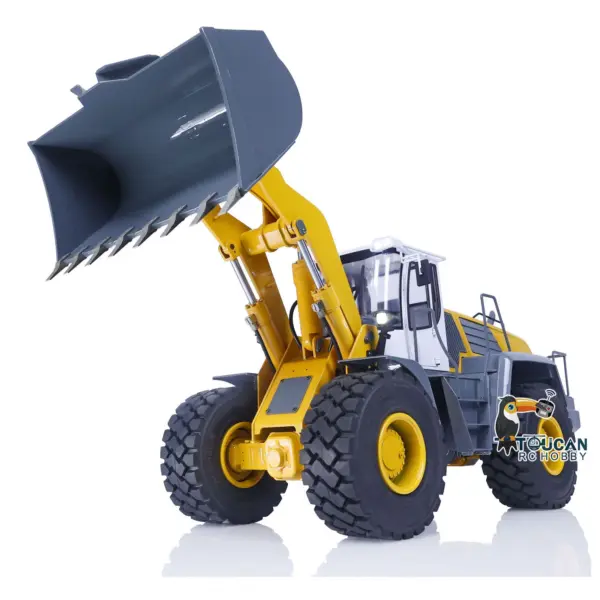 JZM Metal 1/14 580 Assembled Painted RC Hydraulic Loader Remote Control Construction Vehicles Sound Light I6S Radio