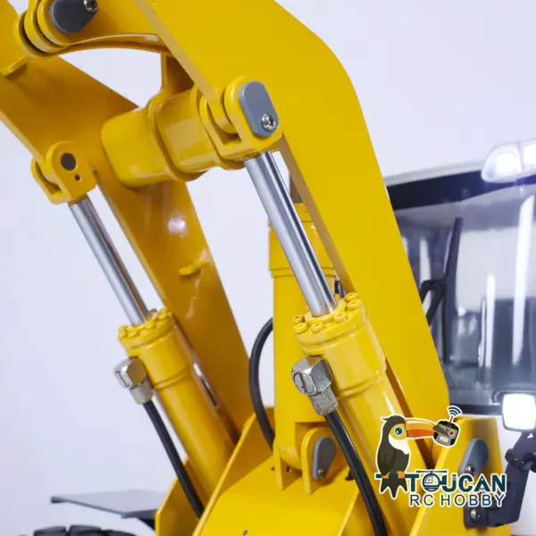 JZM Metal 1/14 580 Assembled Painted RC Hydraulic Loader Remote Control Construction Vehicles Sound Light I6S Radio