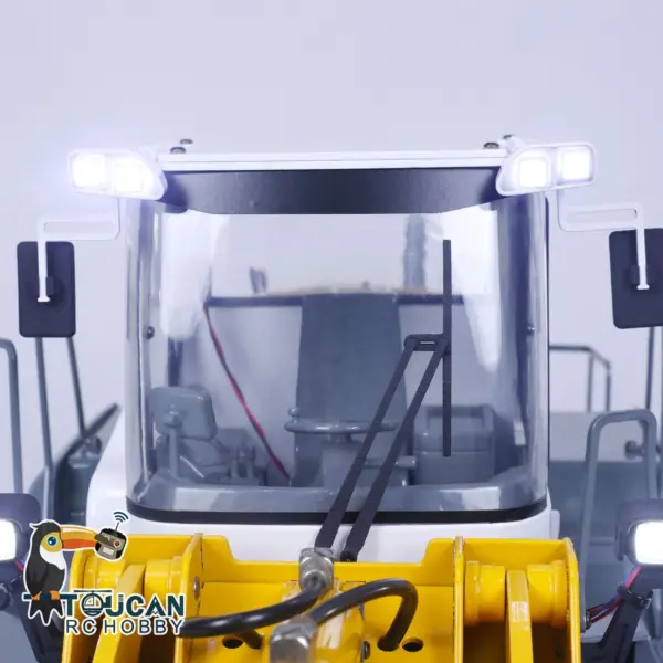 JZM Metal 1/14 580 Assembled Painted RC Hydraulic Loader Remote Control Construction Vehicles Sound Light I6S Radio