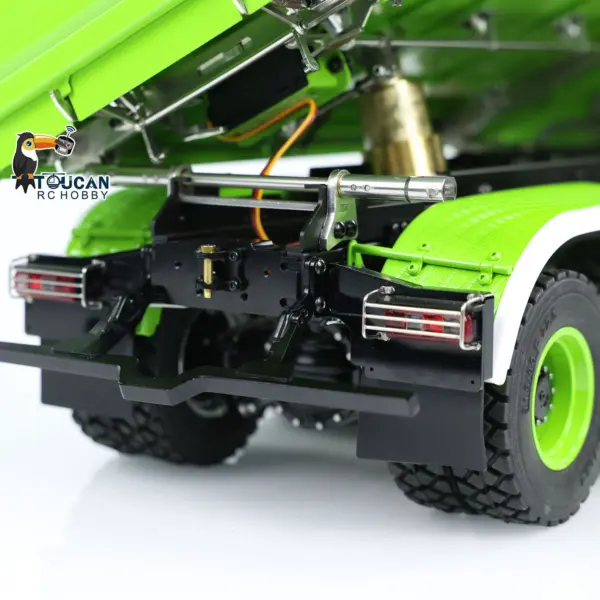 LESU 770S 1/14 6x6 RC Hydraulic Dumper Truck 3-way Remote Controlled Tipper Model Light Sound Smoke