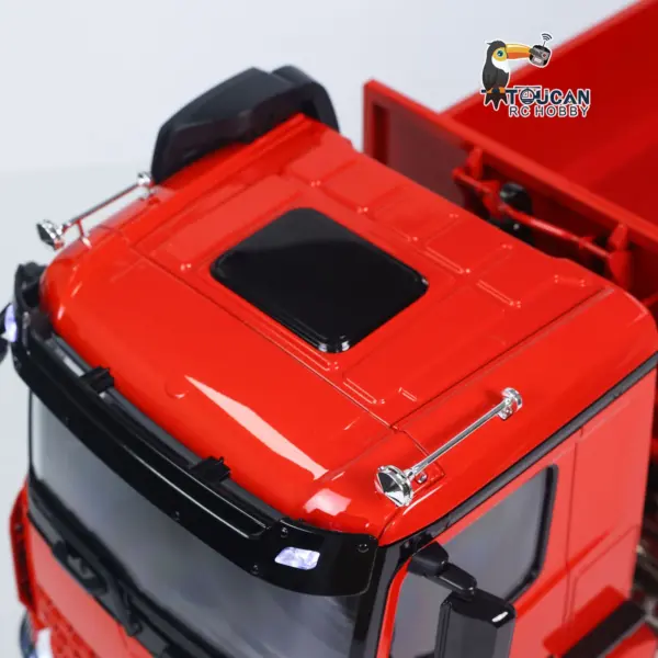 1/14 8x8 RC Hydraulic Roll On Off Full Dump Truck Remote Control Dumper Car Simulation Model PNP Version Light Sound System