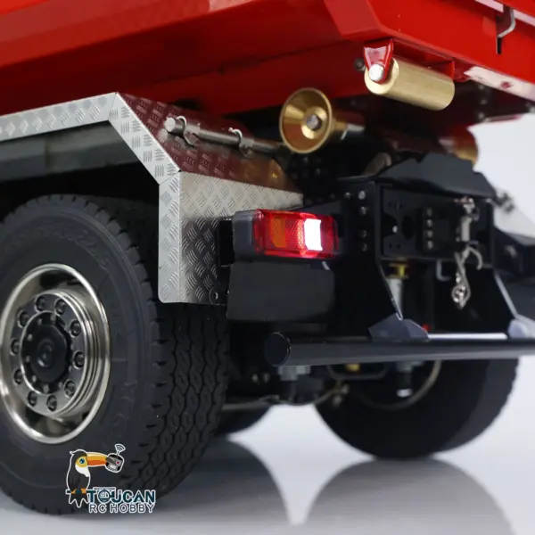 1/14 8x8 RC Hydraulic Roll On Off Full Dump Truck Remote Control Dumper Car Simulation Model PNP Version Light Sound System
