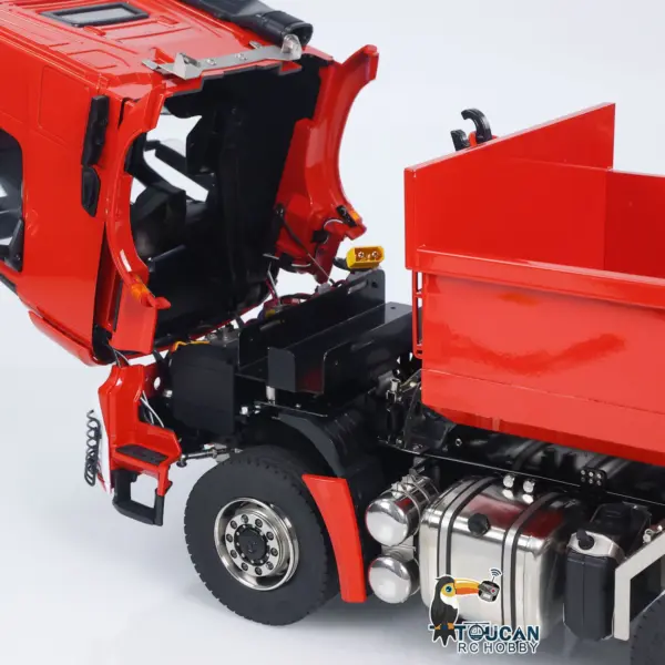 1/14 8x8 RC Hydraulic Roll On Off Full Dump Truck Remote Control Dumper Car Simulation Model PNP Version Light Sound System