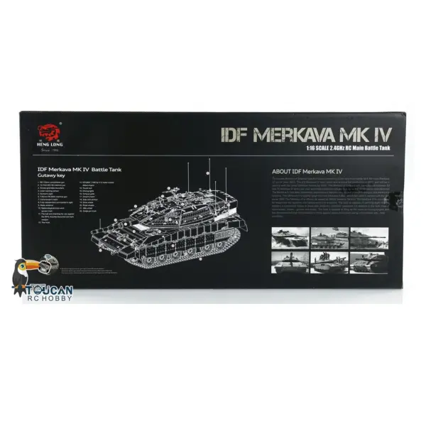 Heng Long 1/16 RC Battle Tank IDF Merkava MK IV 3958 Turret 360 Degree Rotating Barrel Recoil Radio Controlled Model