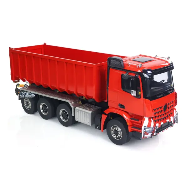 1/14 8*8 RC Hydraulic Equipment Radio Controlled Truck Roll Off Full Dumper Car Rear Axle Steering Assembled Painted Vehicles