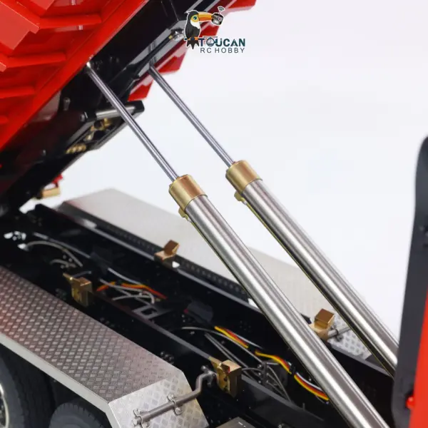 1/14 8*8 RC Hydraulic Equipment Radio Controlled Truck Roll Off Full Dumper Car Rear Axle Steering Assembled Painted Vehicles