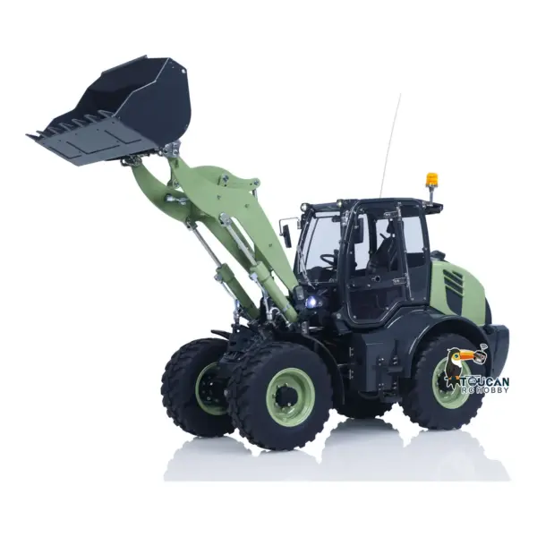 RTR LESU Metal 1/14 Remote Control Hydraulic Loader Aoue WA100M-8 4CH Valve RC Engineering Vehicle Quick Coupler Lights Sounds