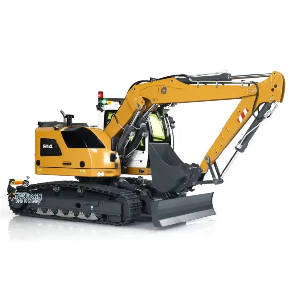 CUT 1/14 Scale 914 5-ways Radio Control Hydraulic Excavator Valve Metal Remote Control Earth Digger Hobby Model RTR Machine ESC Servo Motor