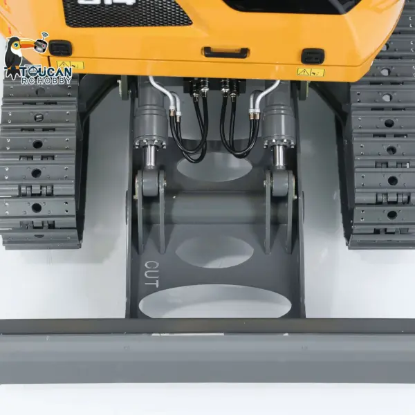 CUT Model 1/14 RC Hydraulic Excavator 914 5CH Valve Metal Remote Control Digger Warning Light Flysky ST8 Radio Sound System
