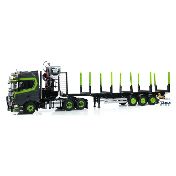 Toucan 6X6 Metal Chassis 1/14 Remote Control Tractor Truck 770S Hydraulic Crane Logging Trailer RC Electric Vehicle Model Light Sound