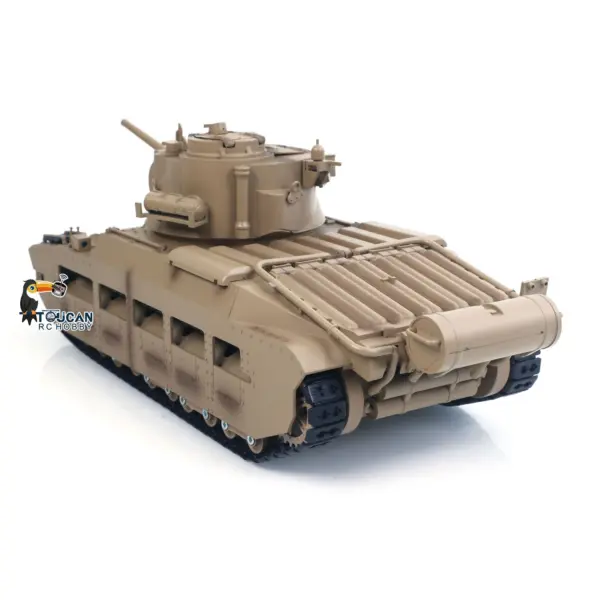 Tongde 1/16 Remote Control Military Tank Matilda III IV Turret Rotation 320 Degree IR Lights Sounds RC Electric Model Smoke Unit