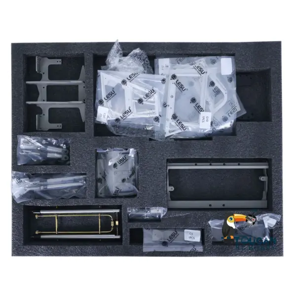 LESU 1/14 Heavy Unassembled and Unpainted RC Hydraulic forklift Kits Radio Control Truck Model Aoue-LD160S Wooden Pallet