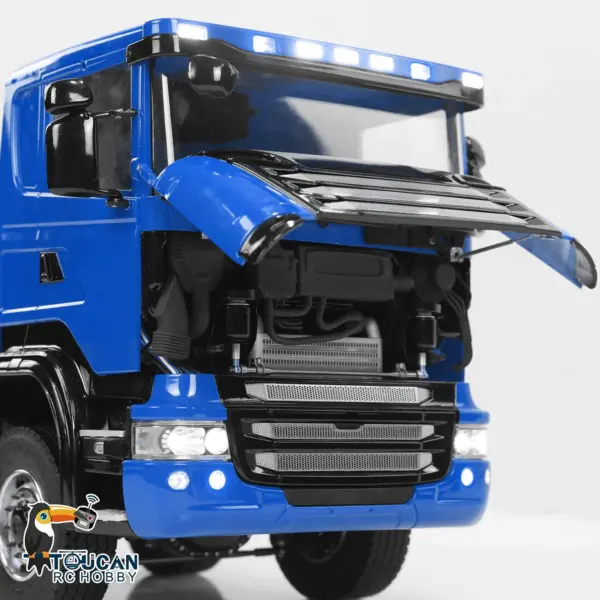 1:14 8x8 RC Hydraulic Roll On Off Dump Truck Radio Controlled Tipper Car Sounds Lights U-shaped Short High Bucket Timber Flatbed