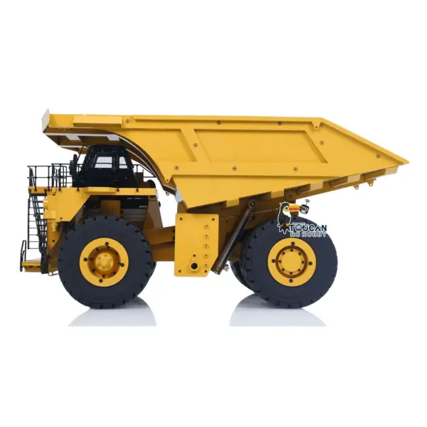 1/20 Metal RC Hydraulic Mine Truck 793D Assembled Dumper Servo Motor I6X Radio Lights Warning Sound System Car Model