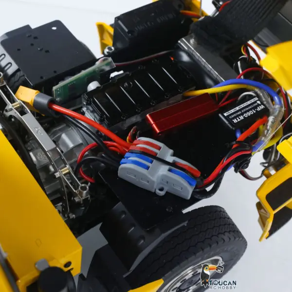 1/14 10x10 Radio Controlled Hydraulic Crane Dump Metal Lorry Car Rear Axle Steering 2mm Piping System Replaceable Bucket