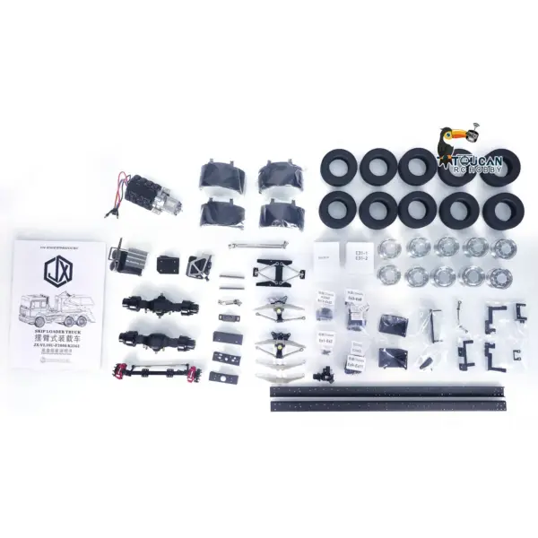 JXMODEL 1/14 6x4 VL18U K3363 RC Hydraulic Machine Remote Controlled Skip Loader Unpainted Truck Swing Arm Loading Cars Kits