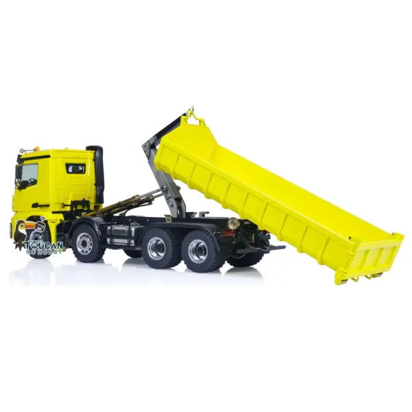 Customized LESU 1/14 8x8 Hydraulic Machine RC Dumper Truck Remote Control Full Dump Car Hobby Model Sound RTR Painted Assembled Toy