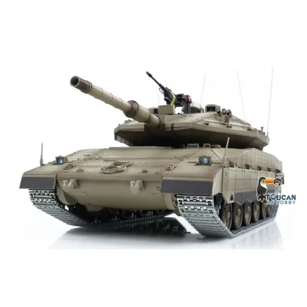 1:16 Heng Long 3958 RC Main Battle Tank IDF Merkava MK IV FPV Upgrade Edition W/ Metal Tracks 360 Rotating Barrel Recoil